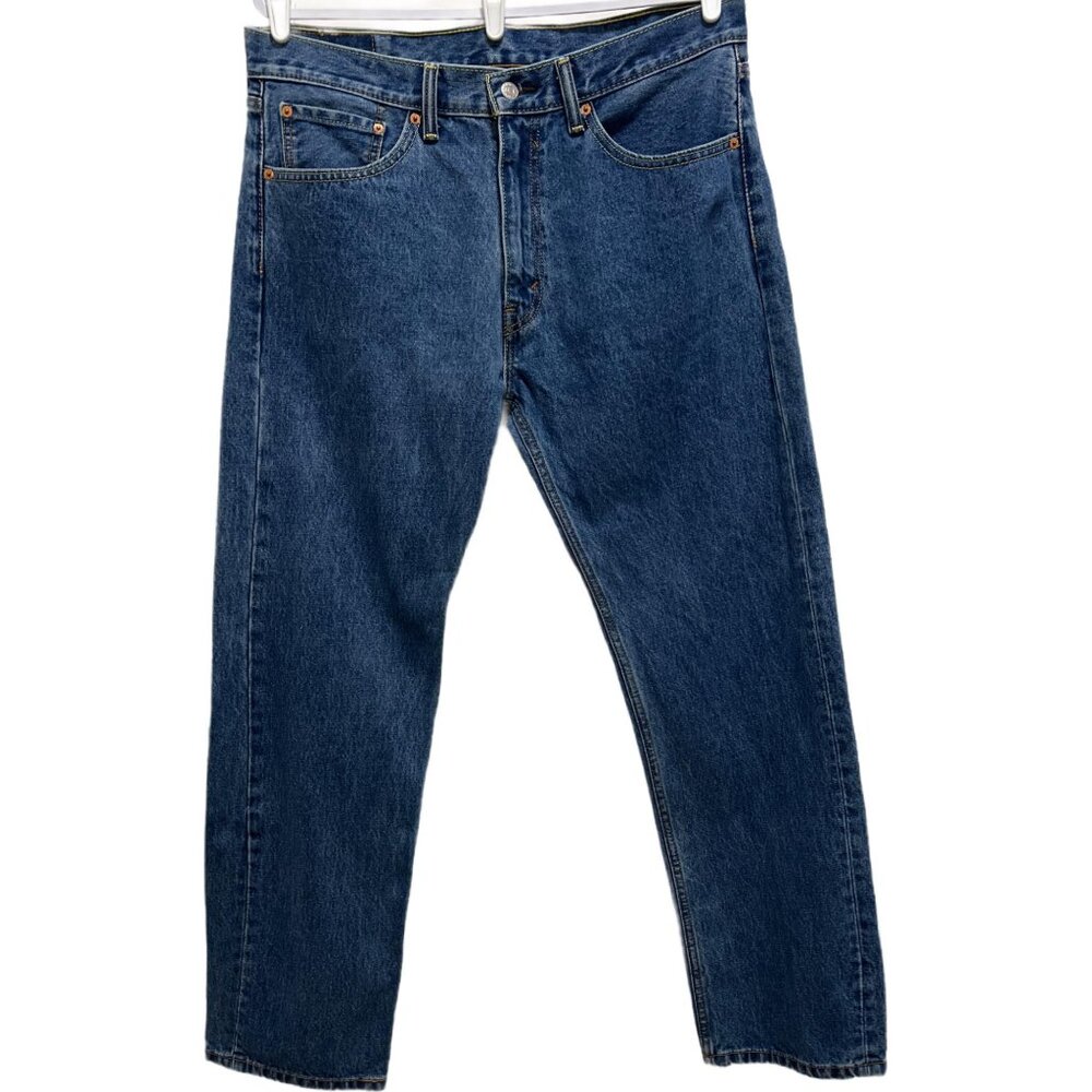 1063 Levi's 505 Straight Leg Relaxed Fit Denim Jeans Mens